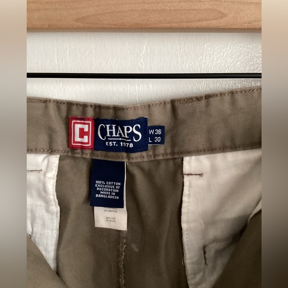Men’s Chaps Khaki Classic Pants W36 L30 - Picture 5 of 10